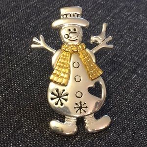 Snow man pin